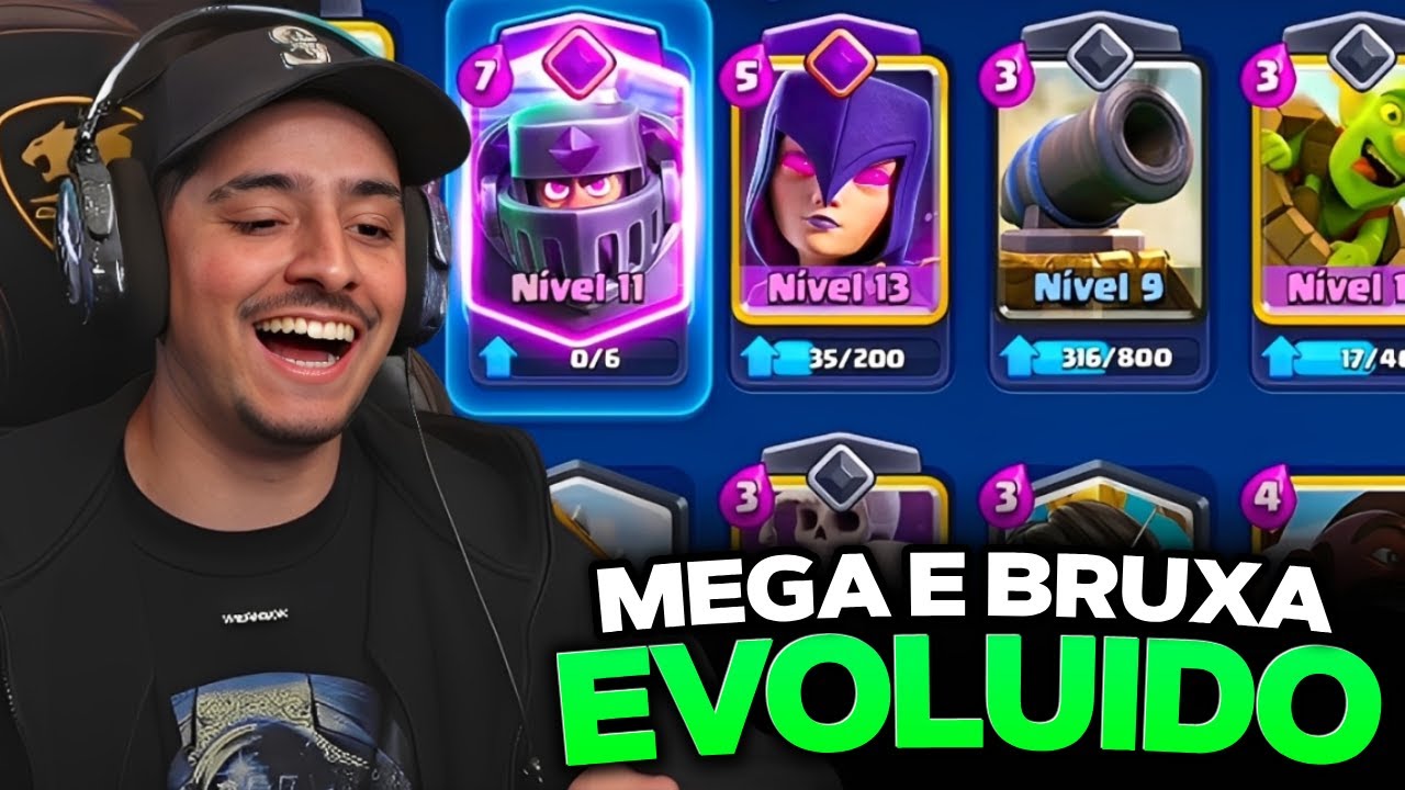 CORINGA COMPROU A EVOLUÇÃO DA BRUXA E DO MEGA CAVALEIRO! | CLASH ROYALE!