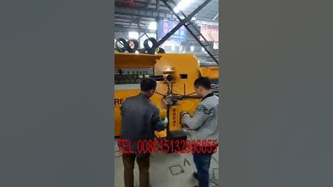 R6 rebar bending machine working on construction site