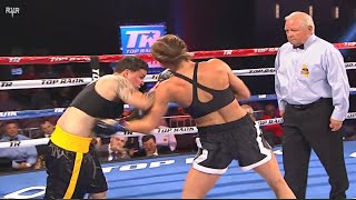 Mikaela Mayer Pro Debut,stops Widnelly Figueroa in round 1.