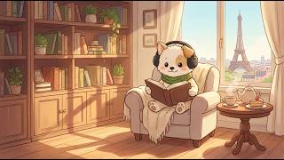 Peaceful Spring Garden with Milo cute | Soft Lofi Music by the Lake | Calm Chill Space screenshot 2