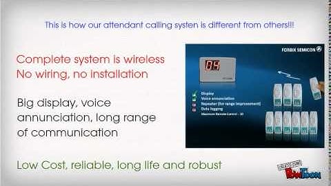 Wireless Attendant Calling System