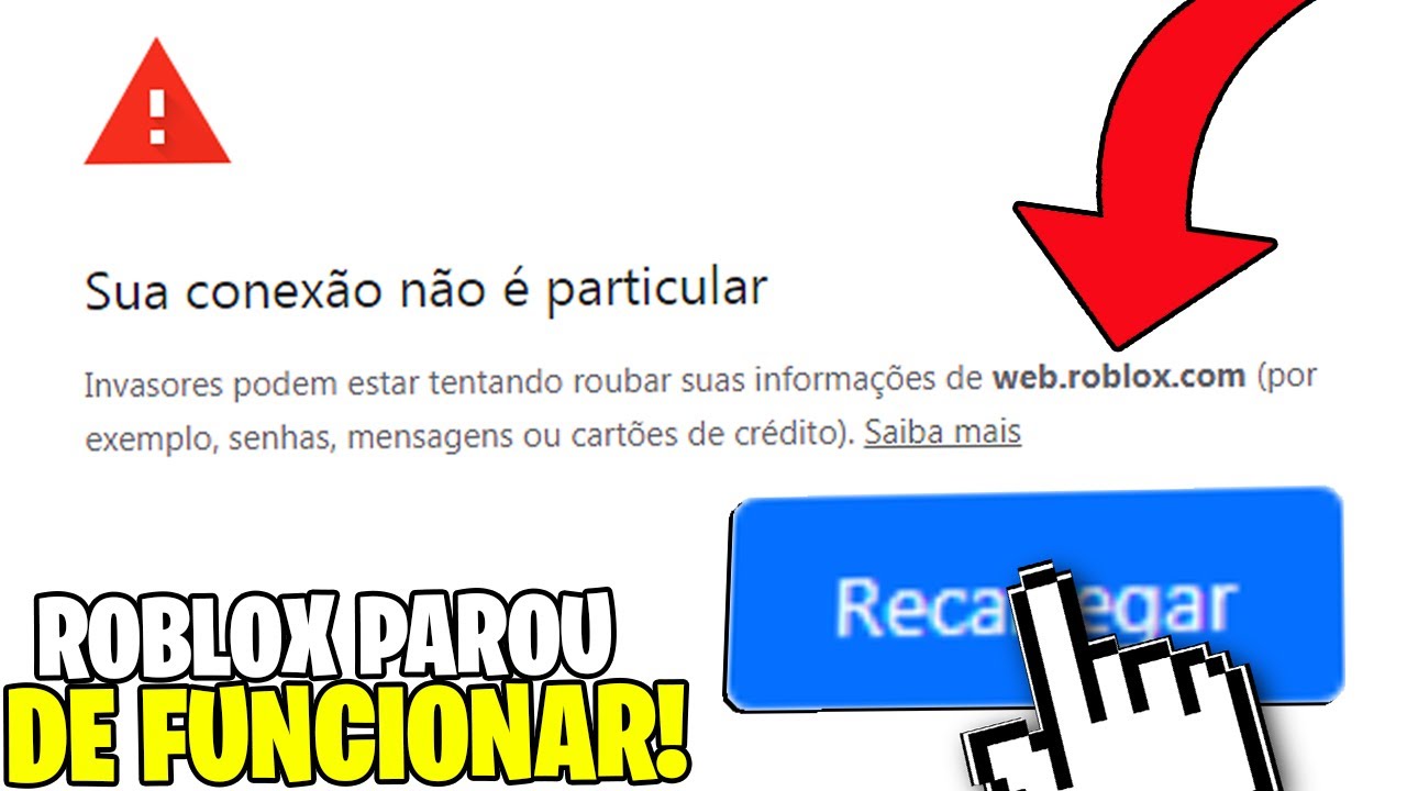 ROBLOX PAROU DE FUNCIONAR! 