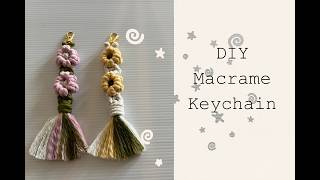 DIY macrame flower keychain tutorial part 2