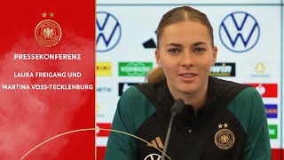 Pressekonferenz mit Laura Freigang und Martina Voss-Tecklenburg