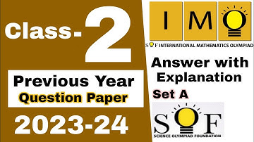Class 2 IMO Previous Year Question Paper 2023-24 International Mathematics Olympiad / IMO Olympiad