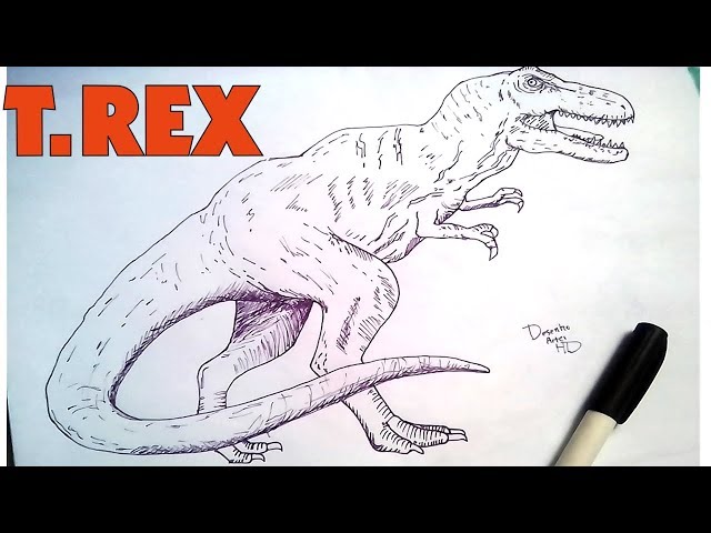 Aprenda como desenhar dinossauros - cursoshot