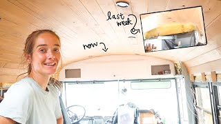 did a thing and I'm feeling accomplished // school bus conversion cubby build