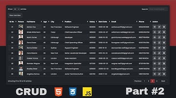 CRUD Operations Including Pagination, Filter List in  HTML CSS  JavaScript Local Storage. #part2