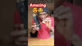 Rubber band passes through power bank; magic trick #karlomagik