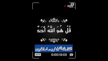 القارئ الشبل بدر اسامه بدر / سورة الاخلاص