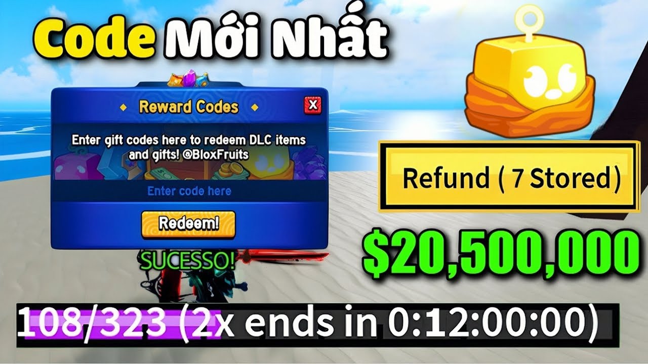 Tổng Hợp 15 CODE X2 Kinh Nghiệm Và RESET Chỉ Số STAT Mới Nhất Trong Blox Fruit | Roblox