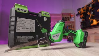 mainan baru yang asix - unboxing dan review cordless reciprocating saw terbaru RYU RCRS2