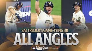 ALL ANGLES of Sal Frelick's CLUTCH GAME-TYING HOME RUN in World Series Game 2 for Brewers!