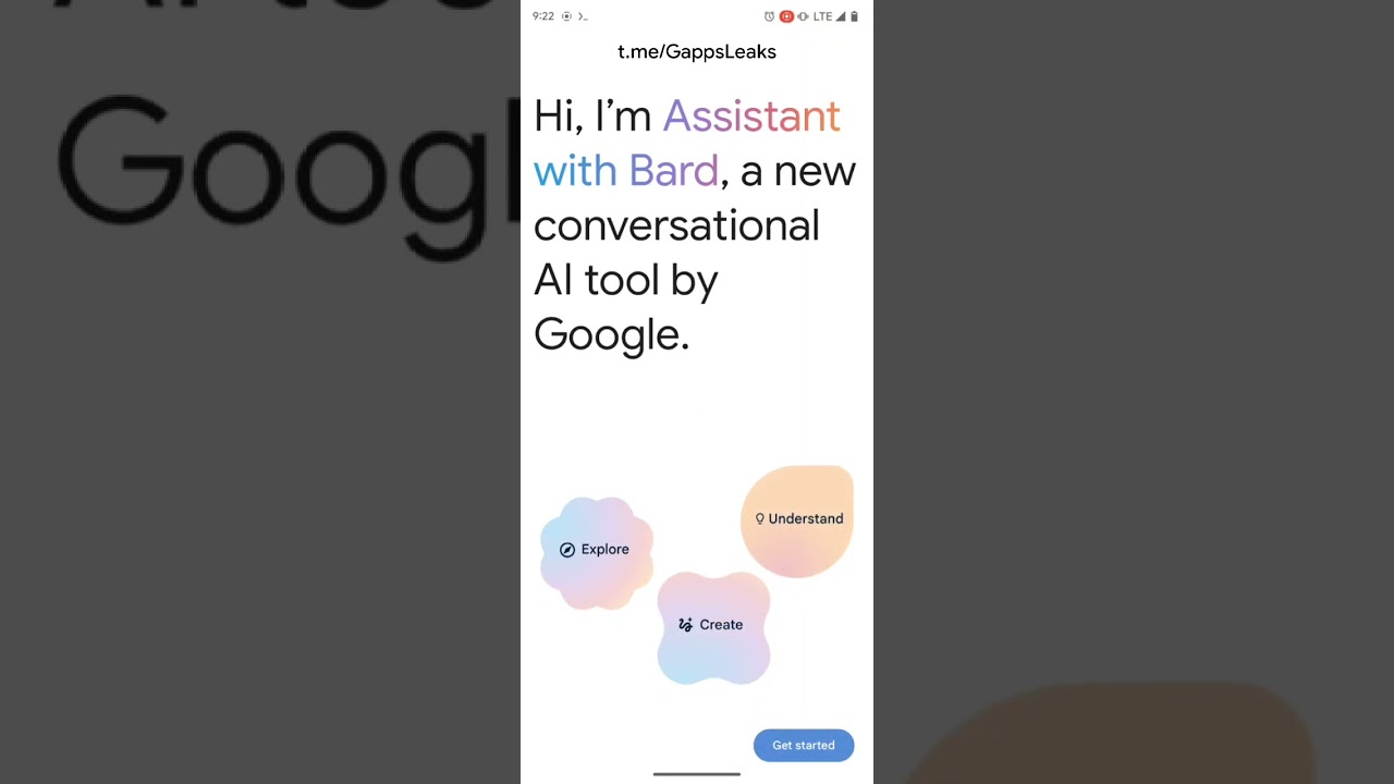Google Assistant with Bard AI - Initial Setup Screen