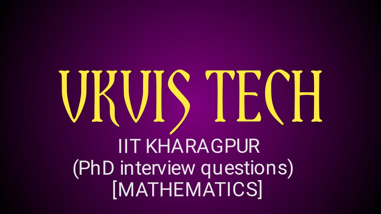 phd interview questions mathematics