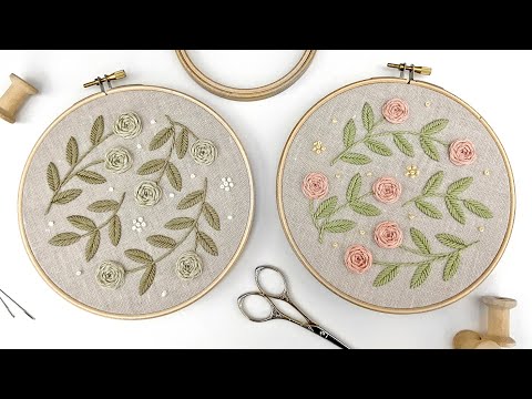 Hand embroidery flowers design.