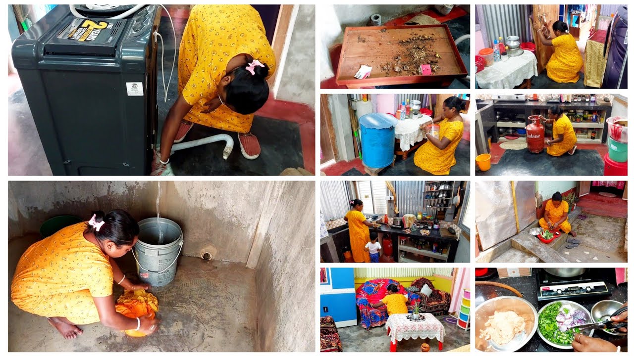  সকাল⏰ 5টায় ওঠে নাজেহাল অবস্থা🥹 রান্নাঘর পরিষ্কার+কাচাদুয়া+ঘরদোর গুছিয়ে+ 12টায়lunchজোগাড়✅