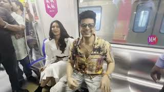 Karan Kundrra And Erica Fernandes Spotted In Metro For promotion Of Romantic Thriller Love Adhura