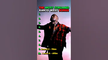 The Most Streamed Kanye West Songs #rap #hiphop #kanyewest #kanye #mbdtf #donda #lateregistration