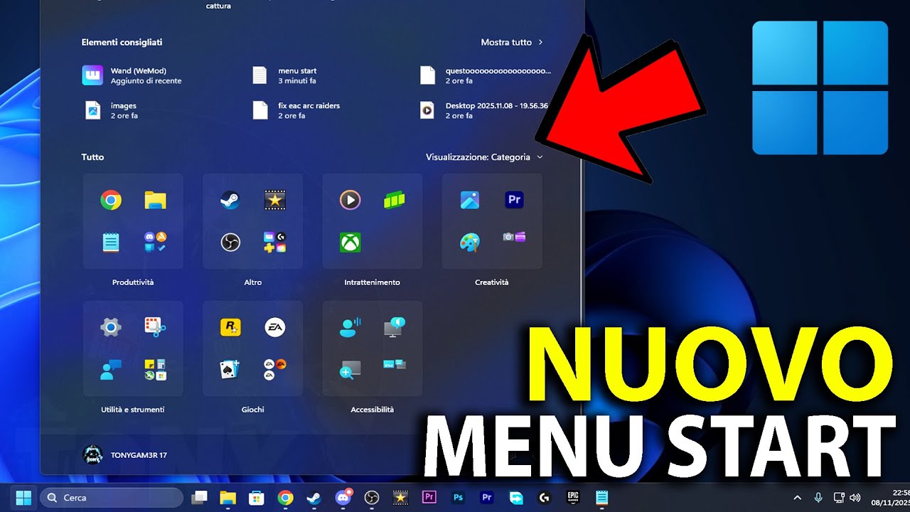 Come avere il nuovo MENU START su Windows 11 24h2 / 25h2 - tutorial ...