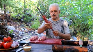Doğada Gazi̇antepin Ünlü Lezzeti Alti Ezmeli̇ Kebap Yaptım Turkish Kebab Recipe