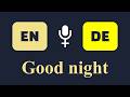 Good night | Gute Nacht [German Learning - Female Voice]