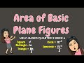 Understanding Areas of Basic Plane Figures