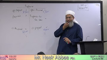 Lecture no 90   Cash Flow Statement   CAF 1   FAR 1   Sir Nasir Abbas