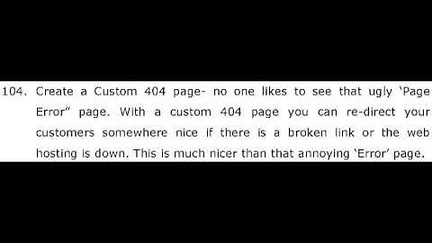 Create a Custom 404 page