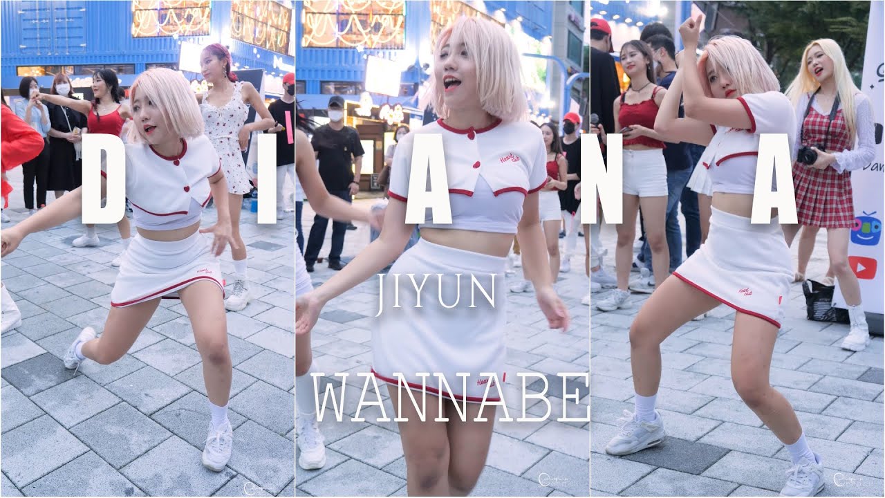 200801 댄스팀 다이아나 DIANA 지윤 'WANNABE' @홍대버스킹 4K 60P 직캠