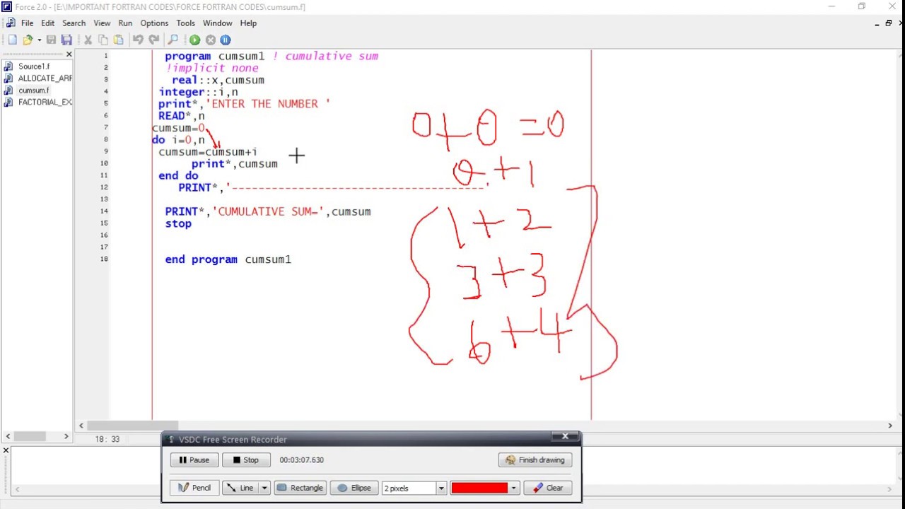 Cumulative Sum In Fortran Youtube