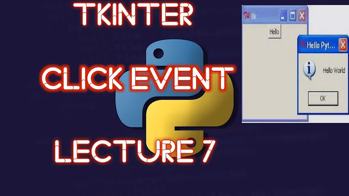 How to link Buttons with functions with Tkinter | Click event|Python Tkinter