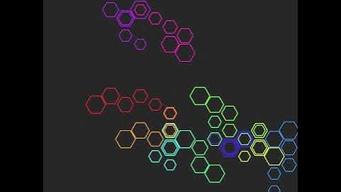 Random walk of hexagons. openFrameworks