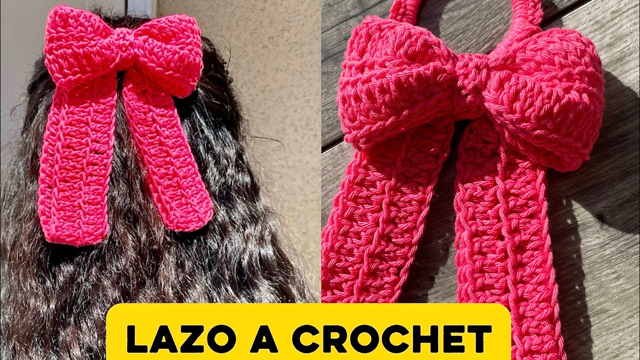 TUTORIAL 🎀 LAZO/MOÑO a CROCHET | para principiantes ✨