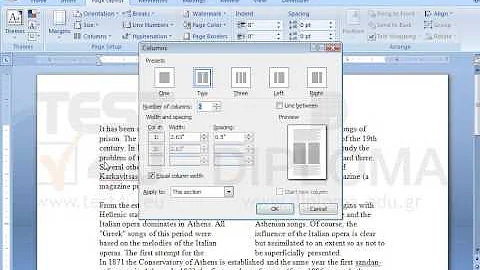 Display a line between columns on the paragraph formatted in two column layout.
