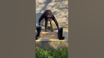 He Turned Old Tires Into a Cool Bench