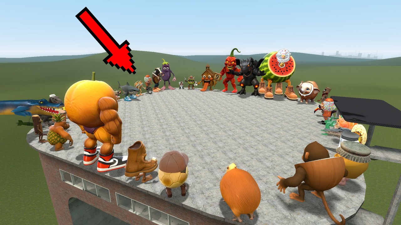 SPARTAN KICKING OF ALL ITALIAN BRAINROT MEMES OFF A TALL TOWER | Garry's Mod