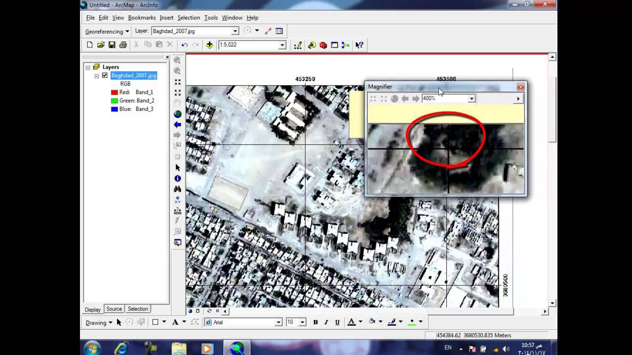 ArcMap 3 - Corrected Image By Coord. (X,Y) - YouTube