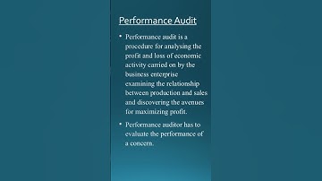 What is Performance Audit? #auditing #Performance Audit #typesofauditing #Shorts #viral