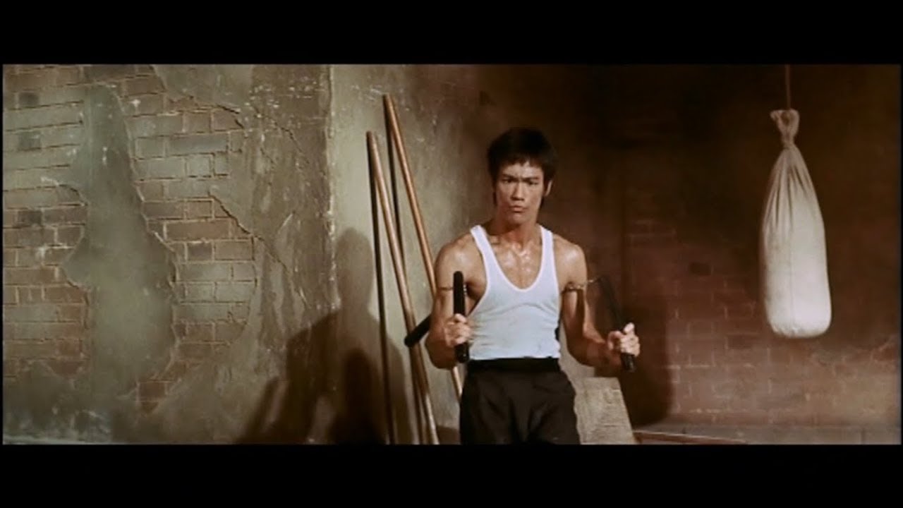 BRUCE LEE DOUBLE NUNCHAKU TECHNIQUE IN WAY OF THE DRAGON - YouTube