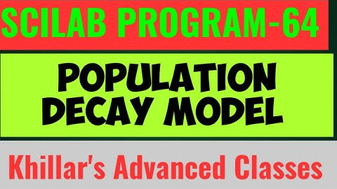 SCILAB PROGRAM-64 (Population decay model). @Khillar