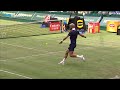 Benoit Paire & Jo-Wilfried Tsonga play football in middle of tennis match! | Halle 2019