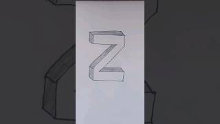 رسم حرف Z ثلاثي الابعاد 3D بسهولة 3d رسم shorts فن