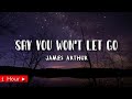 SAY YOU WON'T LET GO | JAMES ARTHUR | 1 HOUR LOOP | nonstop