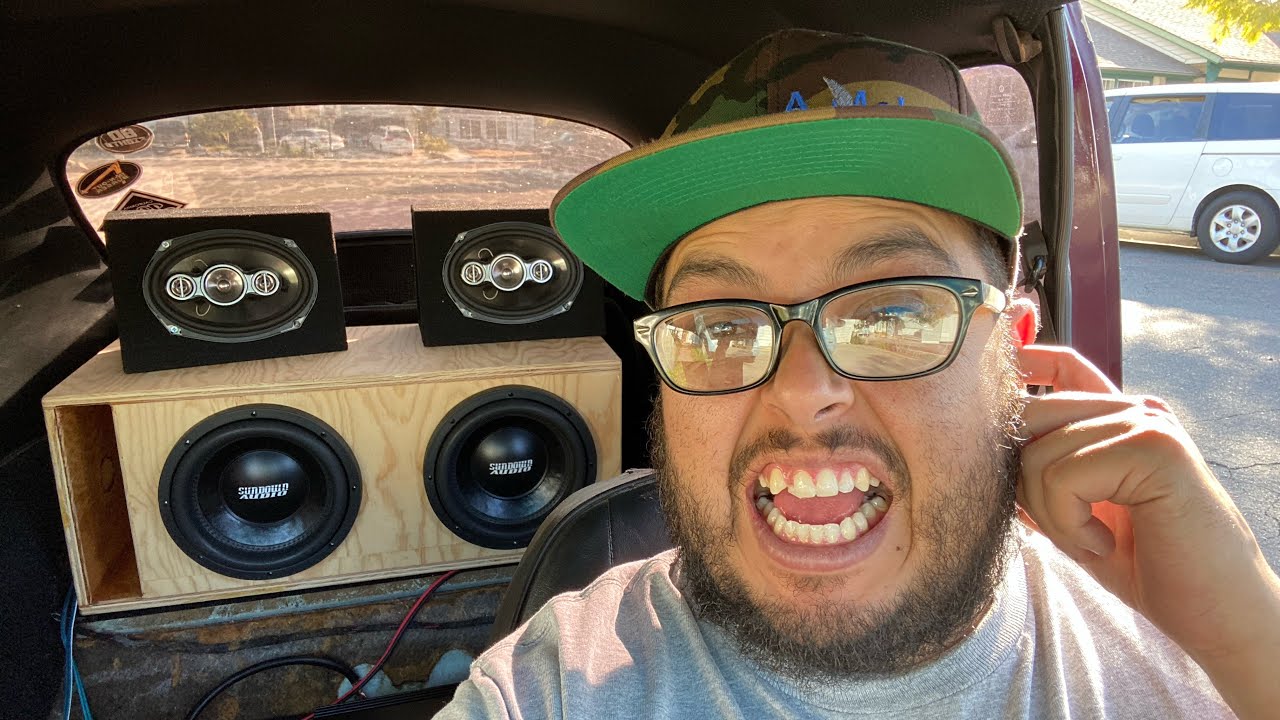 2 10” Skar audio subs in a 66 vw  bug!?!?!