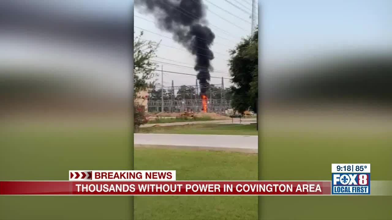 Cleco spokeswoman discusses Covington substation fire, power outage