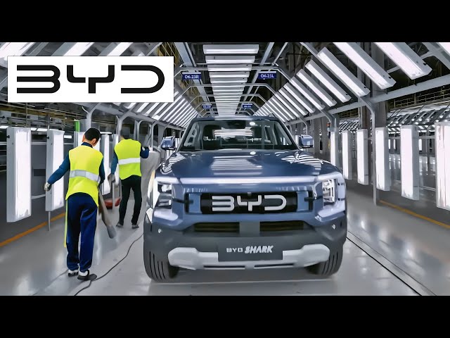 BYD SHARK Production in China at BYD's World Class Factory class=