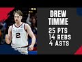 Drew timme highlights vs memphis  31922  25 pts 14 rebs 4 asts