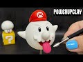 Making boo mario from super mario  polymer clay