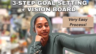 Easy 3-Step Goal Setting + Vision Board for 2026 (Free Template & Canva Tutorial) #visionboard #2026